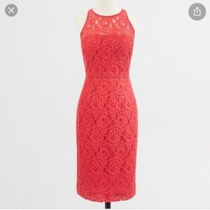 ❤️J crew collection red lace dress 0P Valentine’s Day❤️
